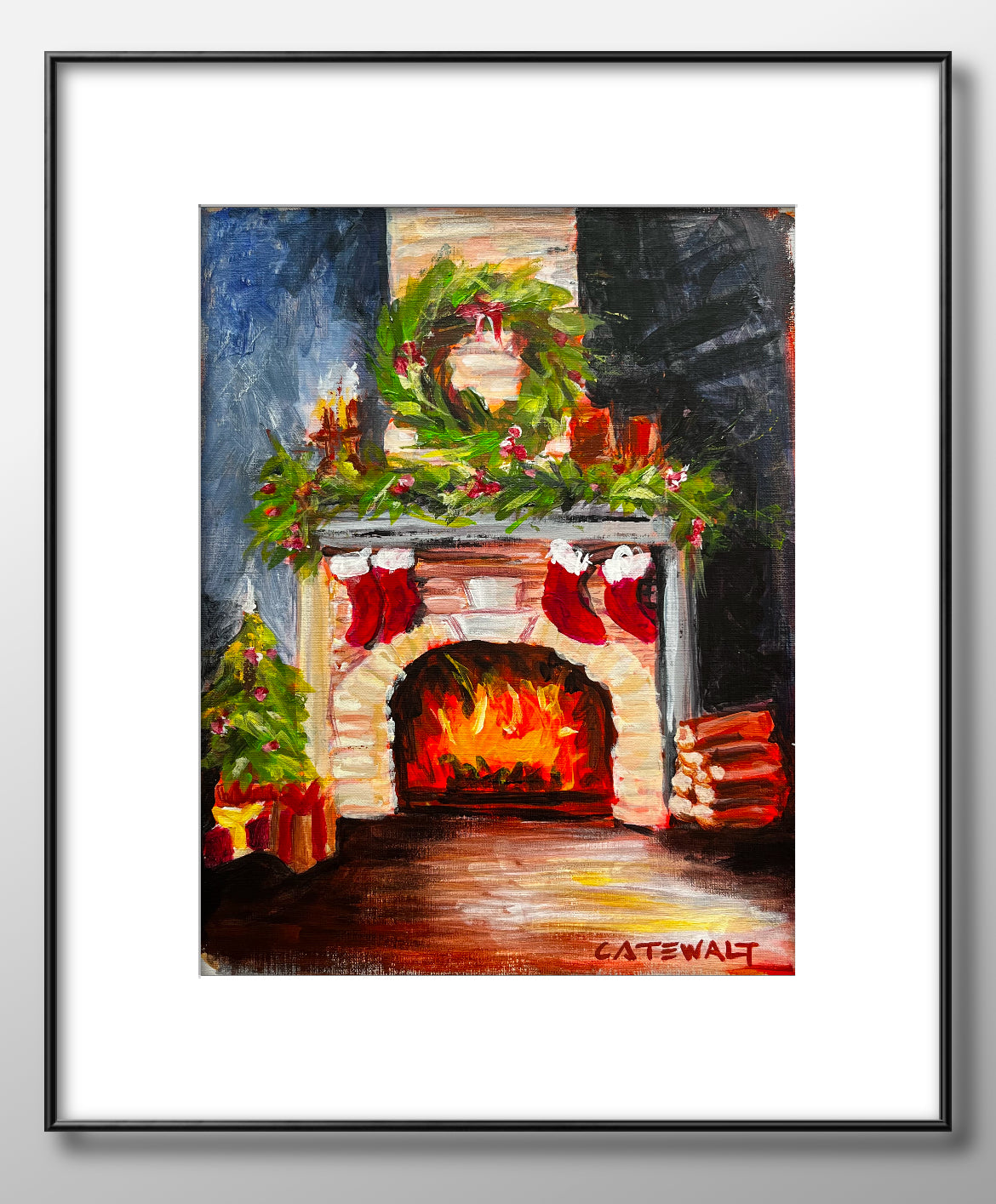 Festive fireplace