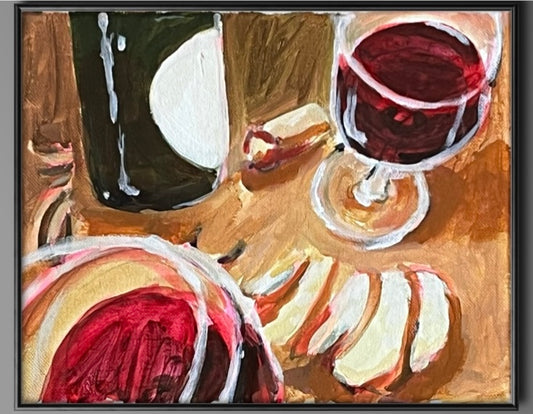 Sliced bread and red